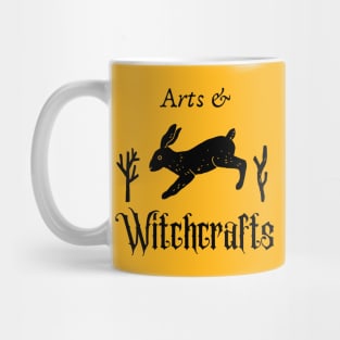 Arts & Witchcrafts Running Hare Occult Design Rustic Twigs Witch Witchcraft Pagan Wiccan Dark Horror Halloween Samhain Mug